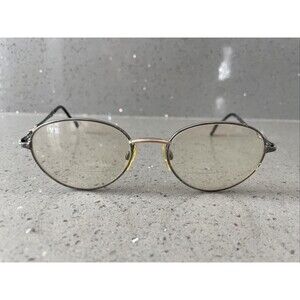 TURA CHAGALL G 120 Gun Gunmetal 54-19-135 Round Vintage Eyeglasses Frames ONLY